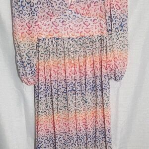 CBR WOMEN'S DREES SZ L.Multicolor Leopard Print  Dress.